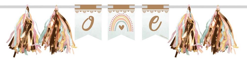 Boho One Regenbogen Hochstuhl Dekoration 76cm | Wir machen Party.de |