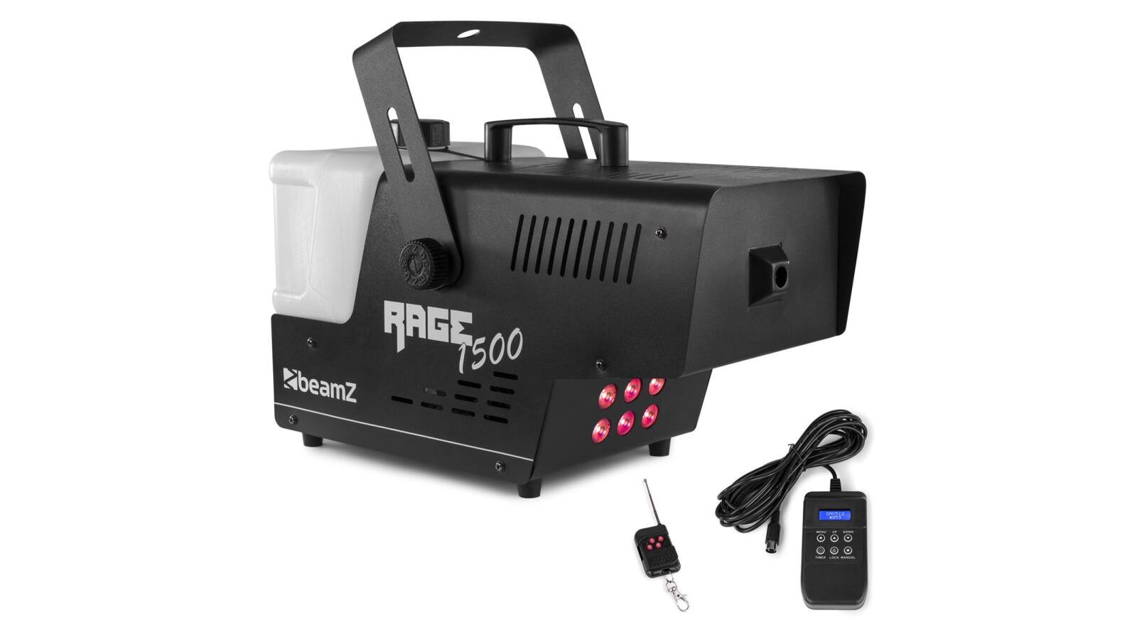BeamZ Rage 1500LED Smoke Machine with Timer Controller