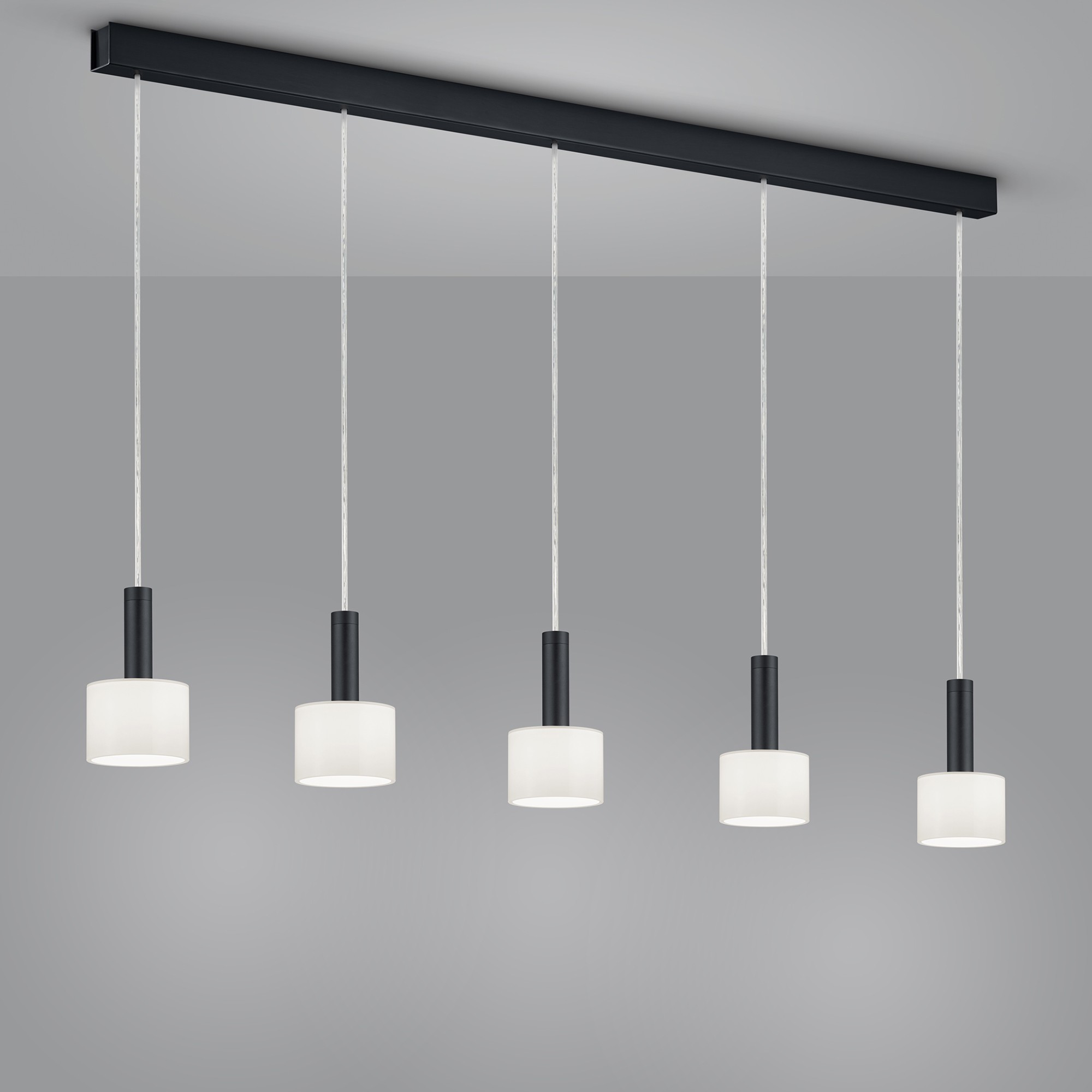 HELESTRA 56/2104.22/5306 GAIN Pendelleuchte schwarz eloxiert / Glas IP20