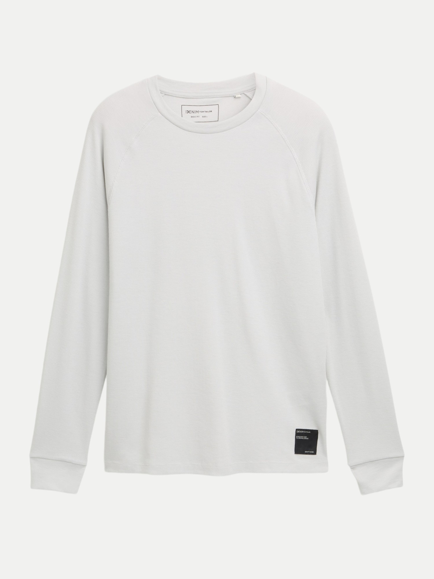 Tom Tailor Denim Langarmshirt mit Waffelstruktur, Größe L