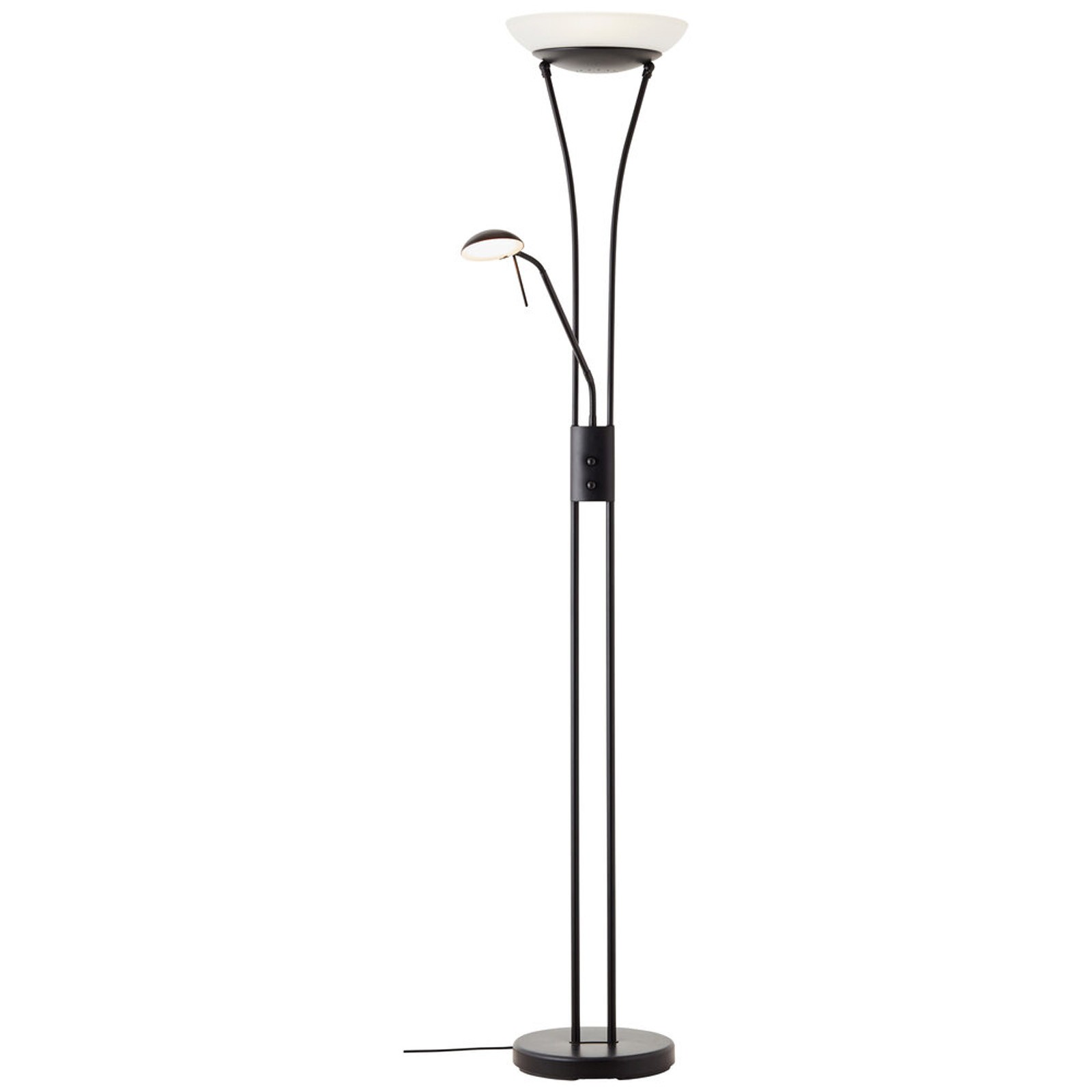 LED Stehleuchte 179 x 61 x 32.2 cm Schwarz Glas Stehlampe Basic Lichtfarbe: Warmweiß dimmbar