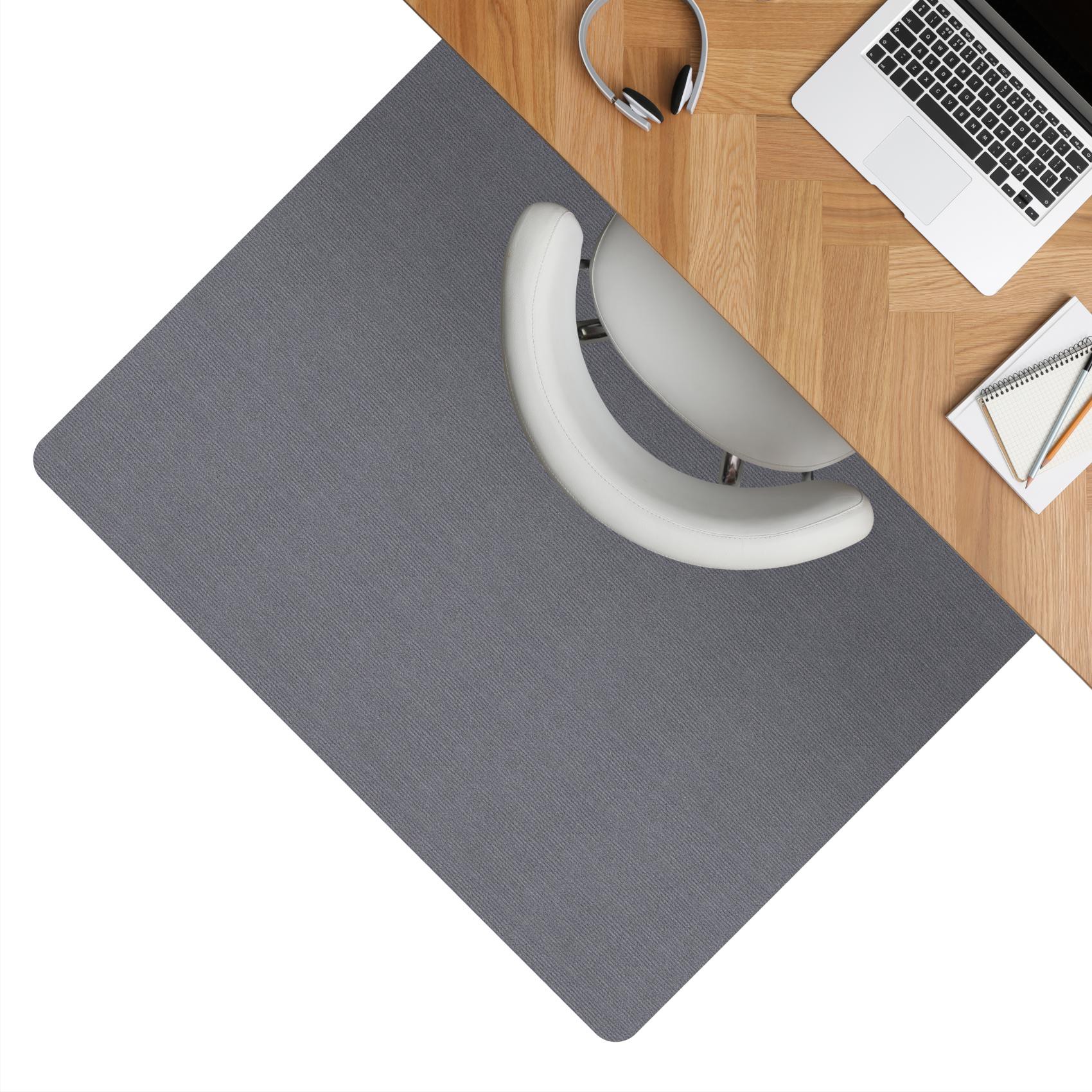 Bodenschutzmatte Bürostuhlunterlage Schreibtischstuhl Unterlage Teppich selbsthaftend NEMESIS Grau 90x120cm