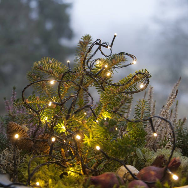 LED Lichterkette - 10 warmweiße LED - Batteriebetrieb - L:1,5m - In...