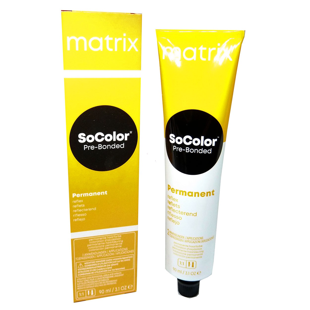 Matrix SoColor Pre-Bonded Permanent Creme Haar Farbe Coloration 90ml - 05MG Light Brown Mocha Golden / Hellbraun Mocca Gold