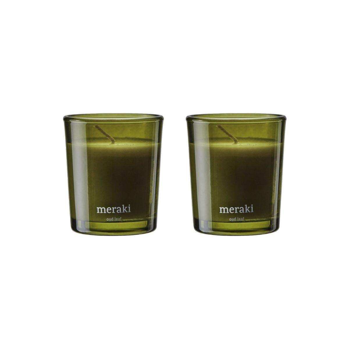 Meraki Duftkerzen Set Oud Leaf klein