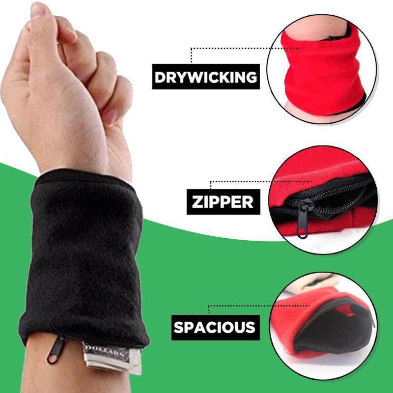 Wallets Portable Sport Armband Run Bag Wristband Badminton Tennis Sweatband Wrist Support Pocket Wallet Pouch