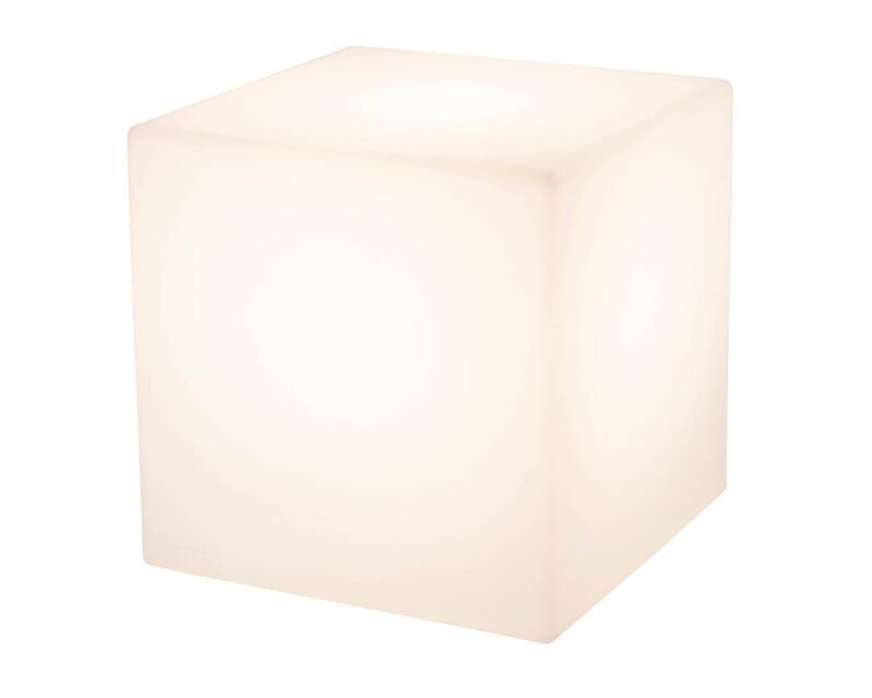 8 Seasons Design Dekoleuchte Shining Cube 33 cm weiss
