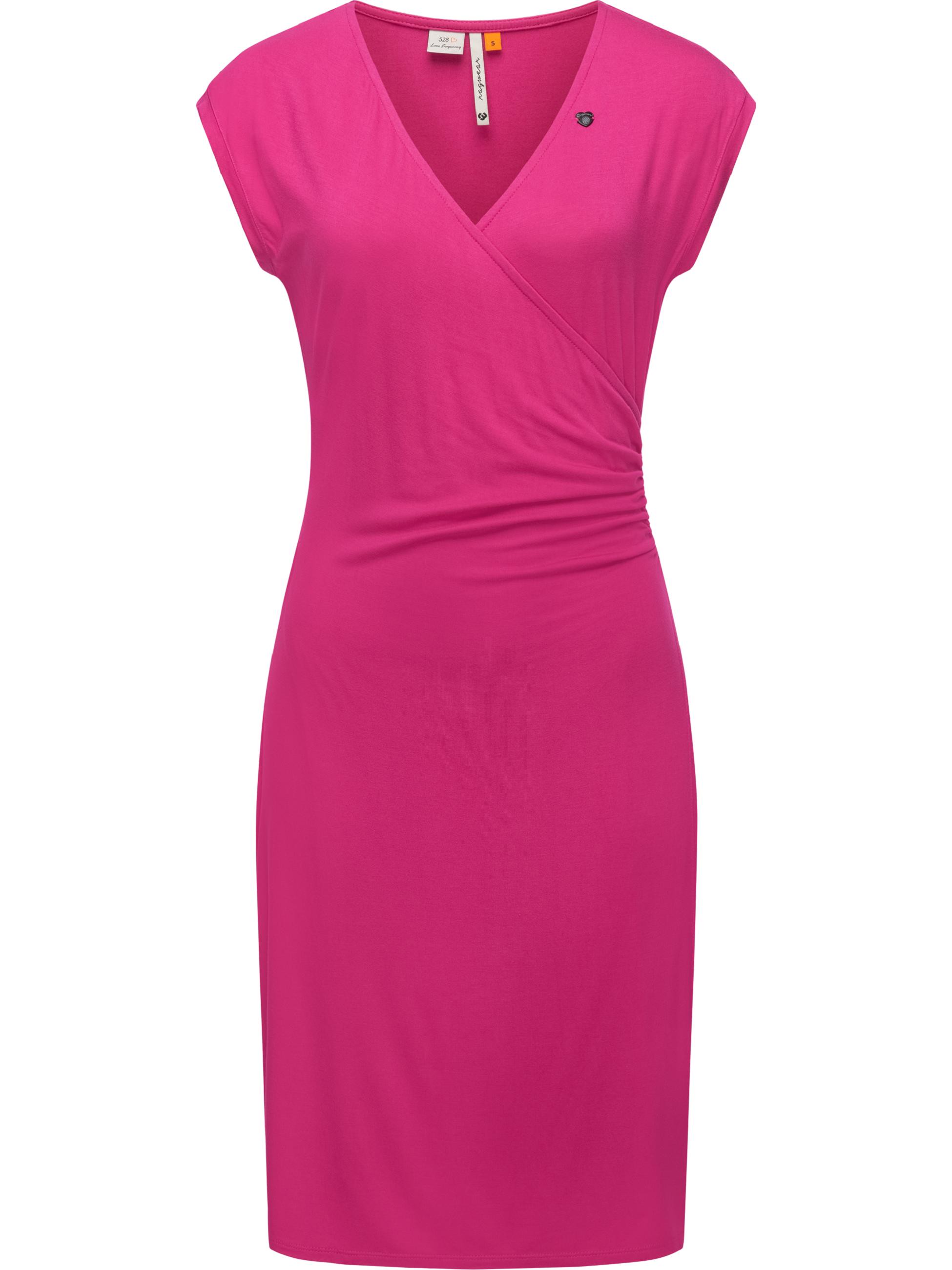 Wickelkleid mit V-Ausschnitt 