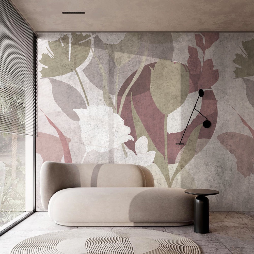 Floral Silhouette Fototapete