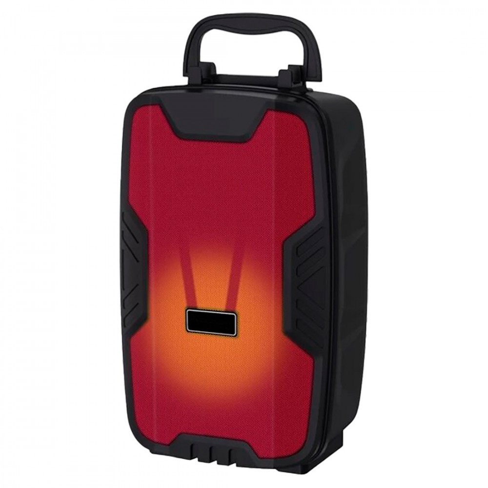 Haut-parleur Bluetooth amplifié Radio FM portable rechargeable et microphone Rouge