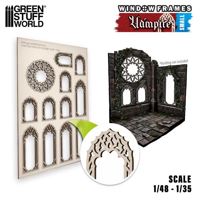 Green Stuff World Miniatur Fenster Vampire klein Diorama Windows