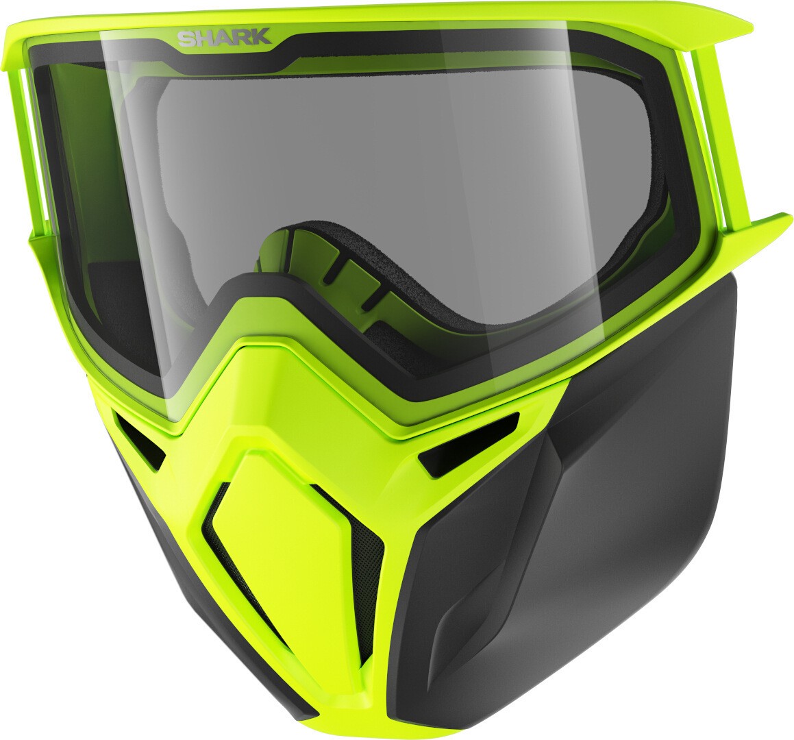 Shark Street Drak Motorradbrille und Maske Set, gelb für Männer
