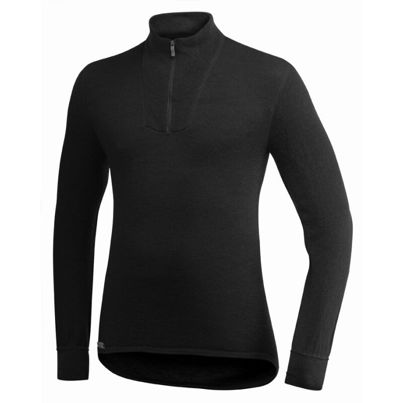 Woolpower Polo Unterhemd 400 mit RV Unisex M schwarz
