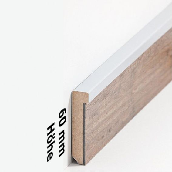 Sockelleiste Frankfurt MDF 13 x 60 x 2500 mm Fußleiste für Vinylboden by PROVISTON