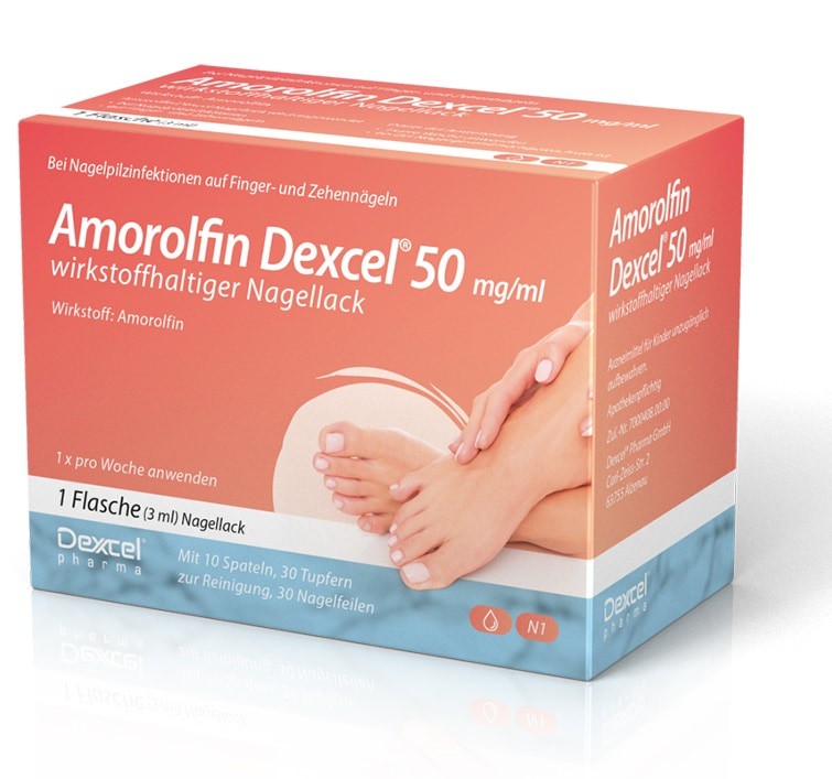 Amorolfin Dexcel 50mg/ml gegen Nagelpilz 3 ml Wirkstoffhaltiger Nagellack