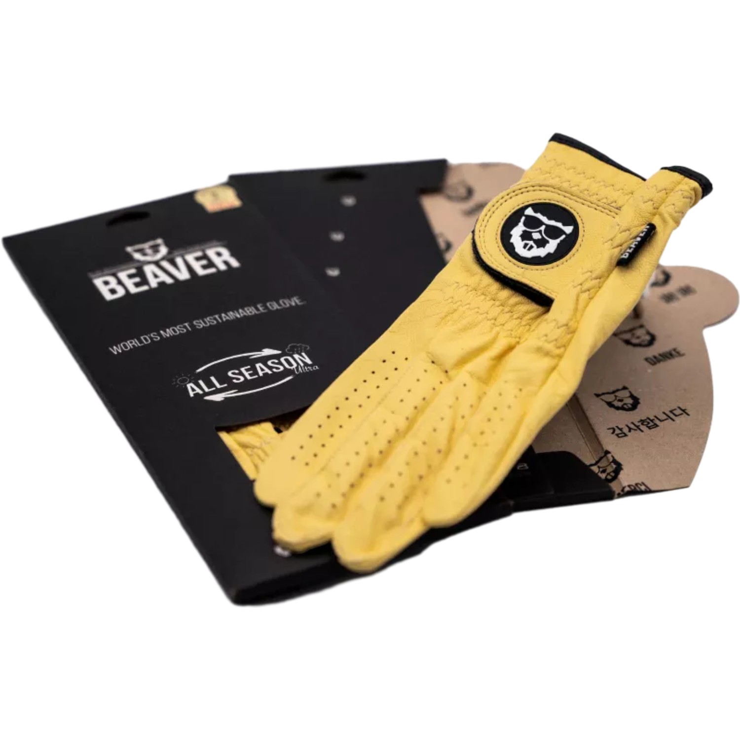 Beaver Golf Handschuh All Weather, gelb