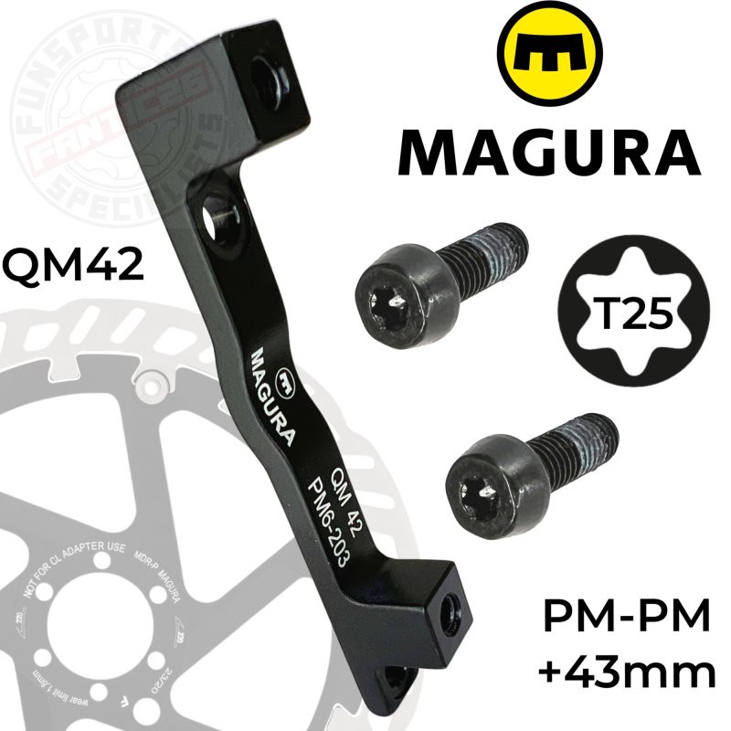 Magura Bremsscheiben Adapter QM42 PM 160-203 +43mm