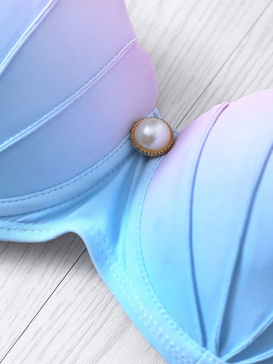 Sweet Lolita Outfits Light Sky Blue Ombre Pearls Ärmellose Top-Hose