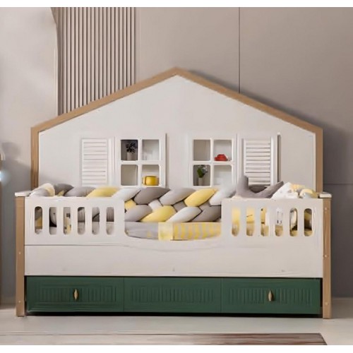 Bettrahmen Kinderbett 200 cm Bett Kinderzimmer Bettgestelle Helles Holz
