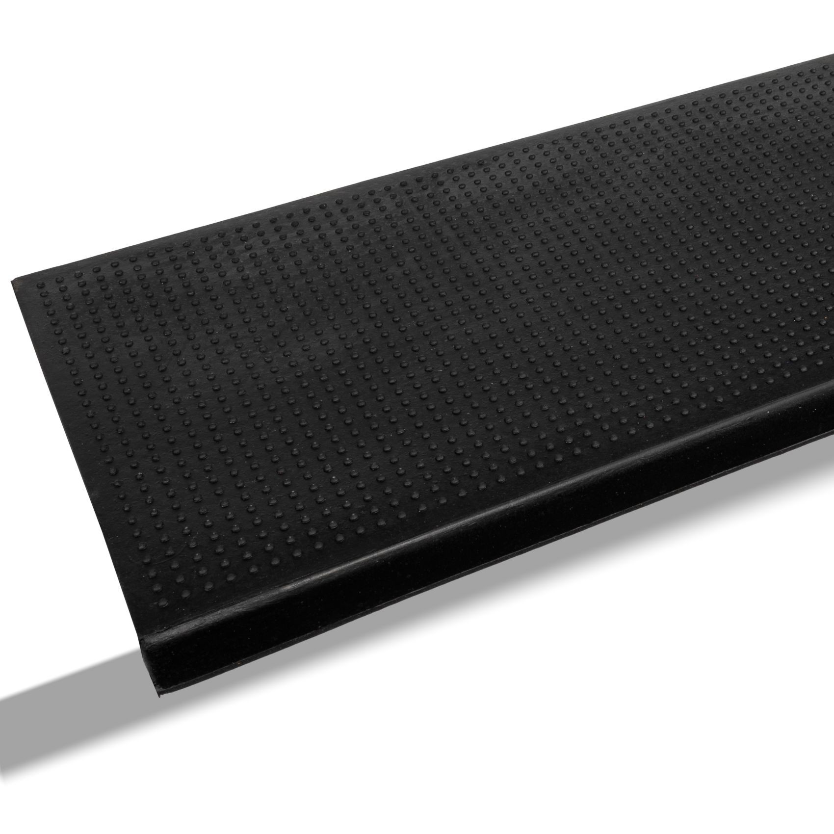 Stufenmatte Gummi mit Kantenschutz Noppenmuster PunkteTreppenstufen Trittschutz 75x25x2,5cm