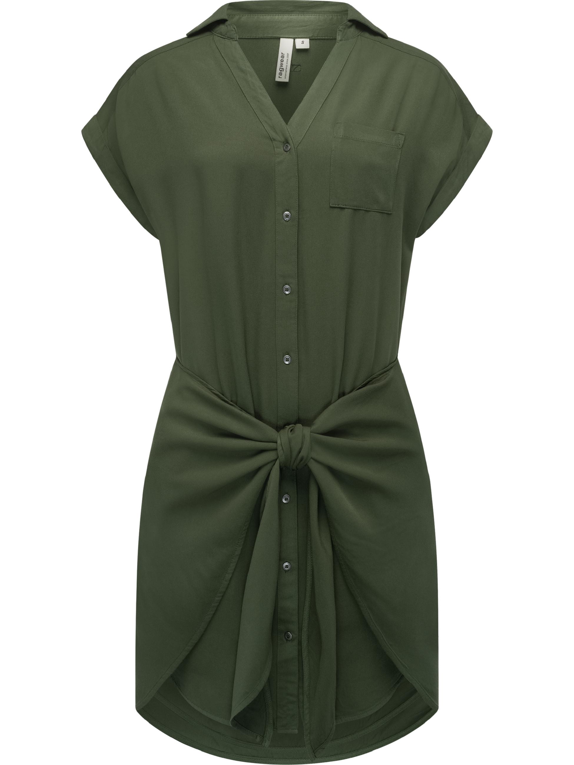 Sommerliches Blusenkleid mit Taillenband 