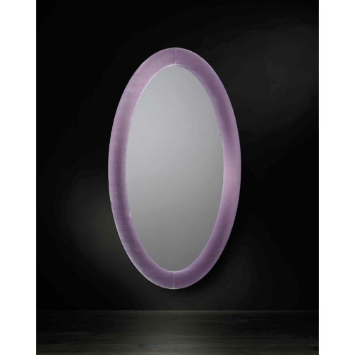 Wohnzimmer Diele Standspiegel mit Rahmen Violett Neumaterial Glas mit Samt