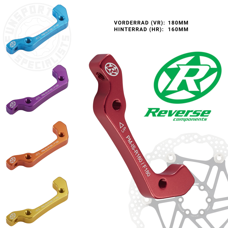 Reverse Bremsscheiben Adapter IS-PM HR Ø160mm / VR Ø180mm