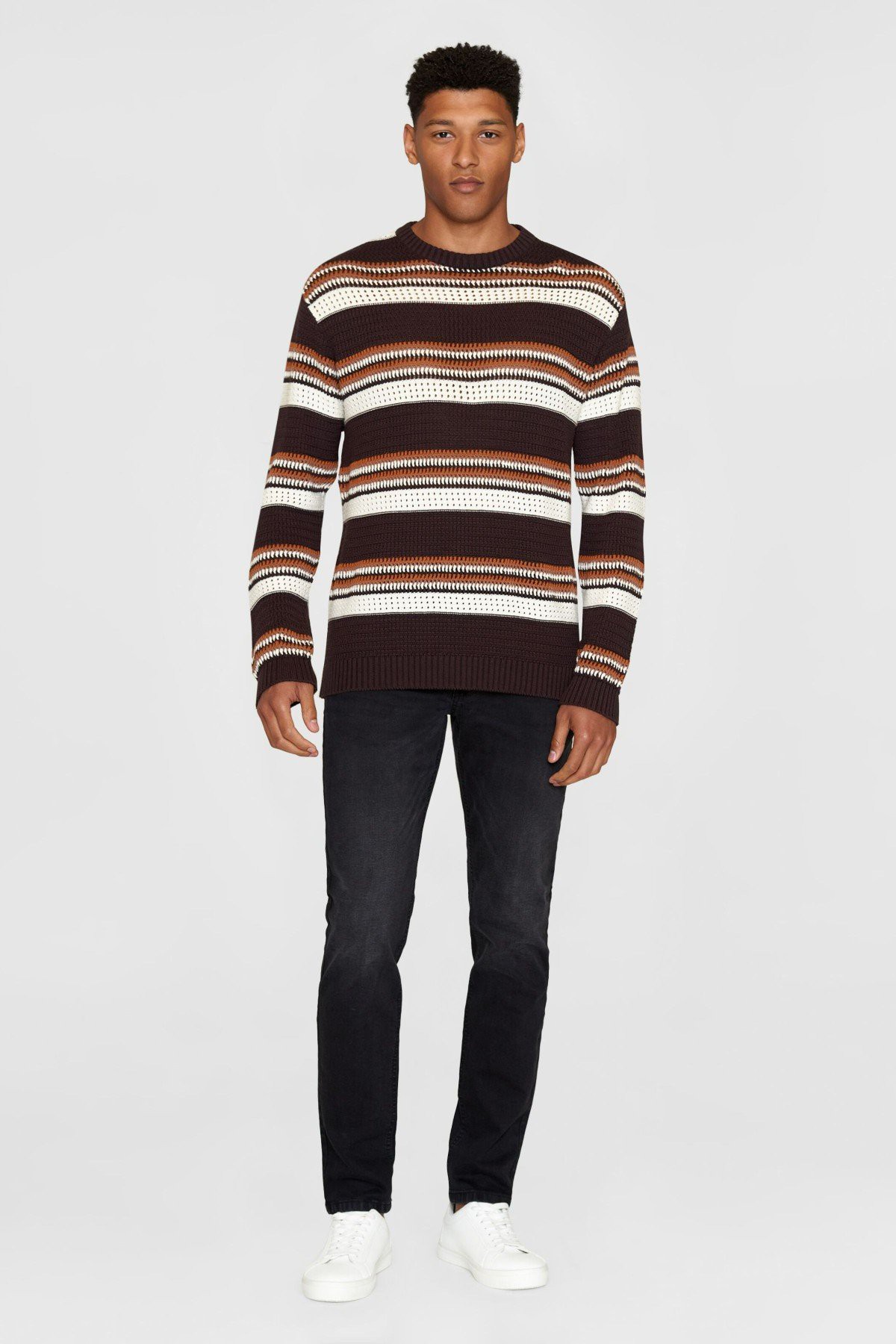 Strickpullover Handcrafted Braun