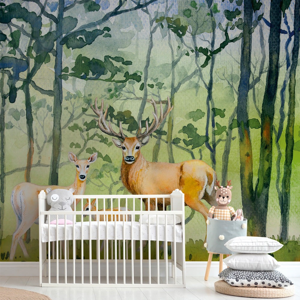 Fototapete der Hirschfamilie