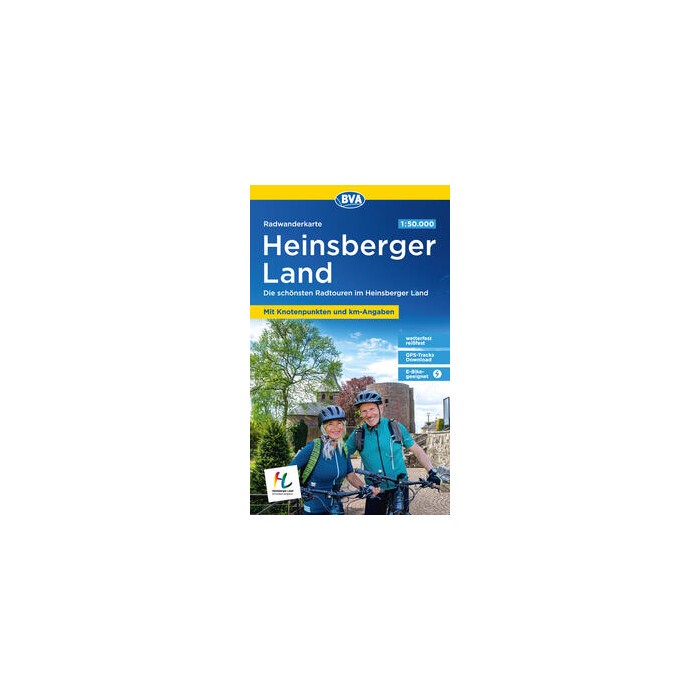 BVA Radwanderkarte Heinsberger Land 1:50.000, mit Knotenpunkten, reiß- und wetterfest, GPS-Tracks Download, E-Bike geeignet