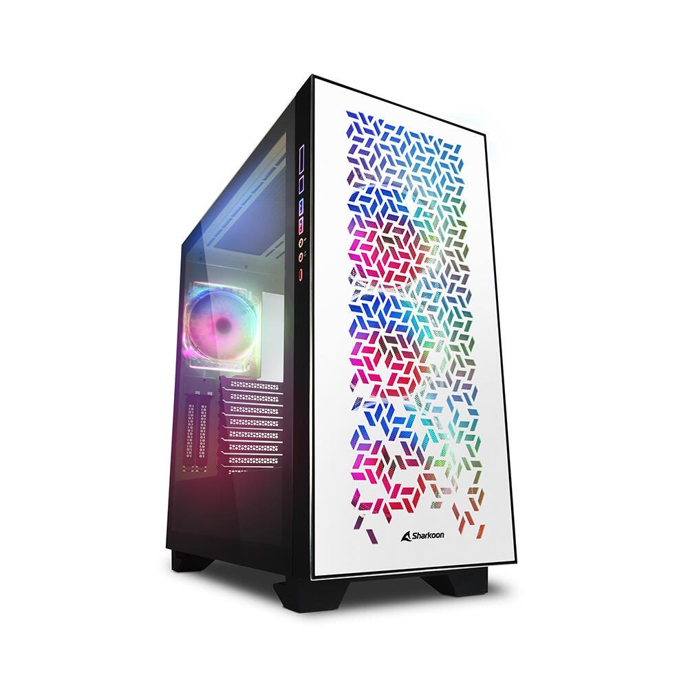 Sharkoon PC Gehäuse Elite Shark CA300H White ATX E-ATX weiß