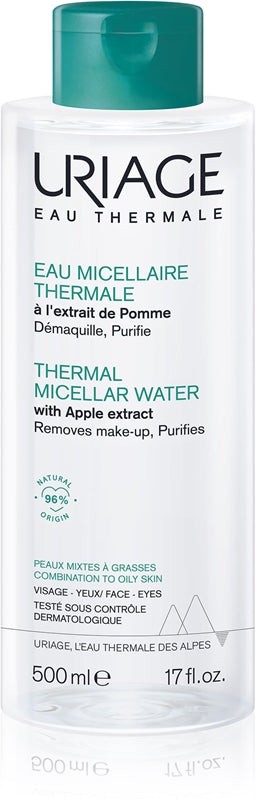 Uriage Thermal Micellar Water - Removes make-up & Purifies - Combination to Oily Skin 500 ml