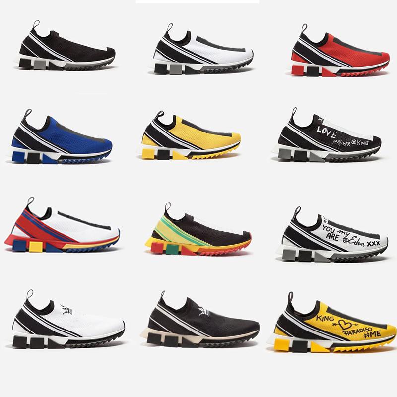 Designer Shoes Men Shoes Fabric Stretch Jersey Slip-on Sneaker Lady Two-tone Rubber Sole Breathable Casual Shoe