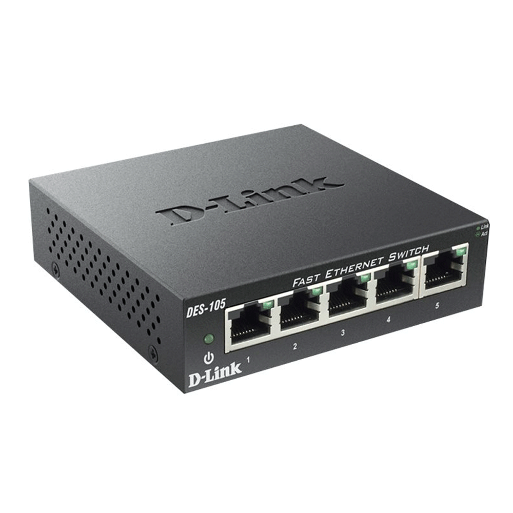 D-Link DES-105 Unmanaged L2 Switch schwarz