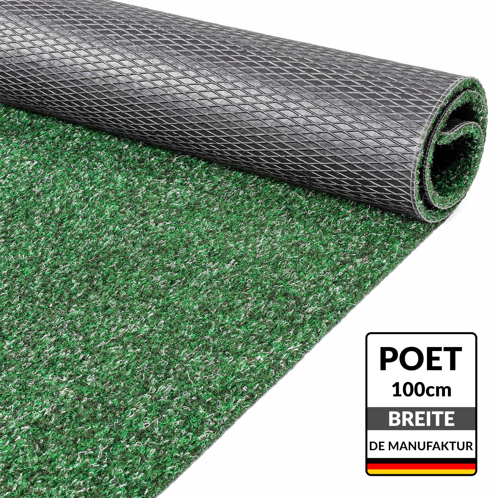 Teppich läufer Sauberlaufmatte Schmutzfangläufer Läufer Flur Meterware Poet Breite 100cm Grün 100x100cm