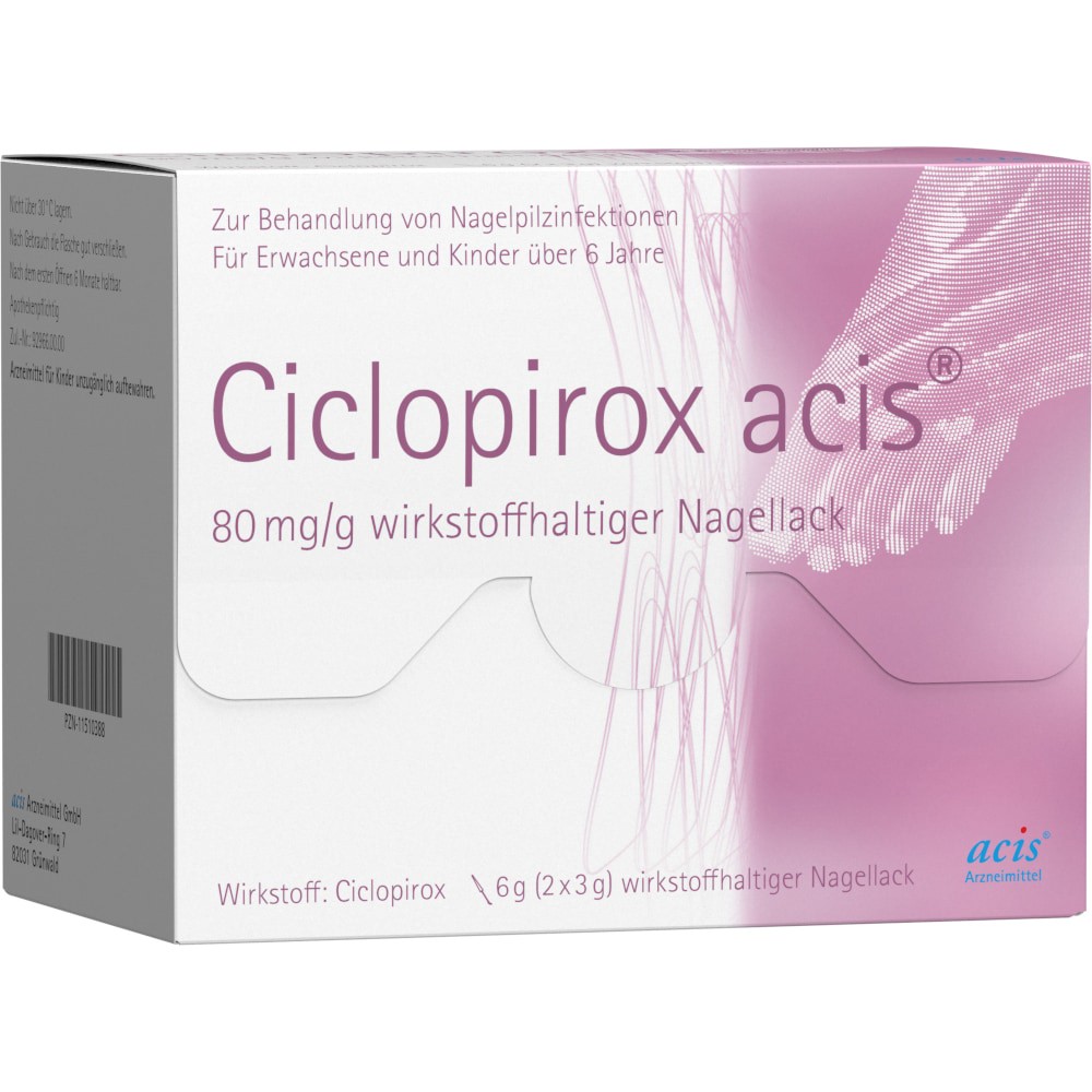 Ciclopirox acis 80mg/g 6 g Wirkstoffhaltiger Nagellack