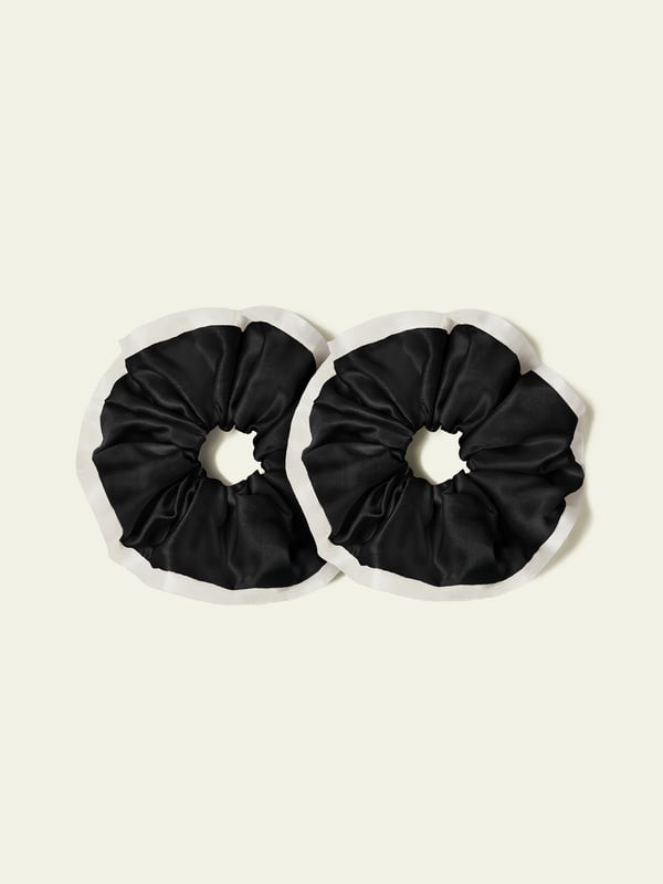 LILYSILK Seiden-Haargummi Grace Schwarz, Einheitsgröße - Luxuriös & Sanft