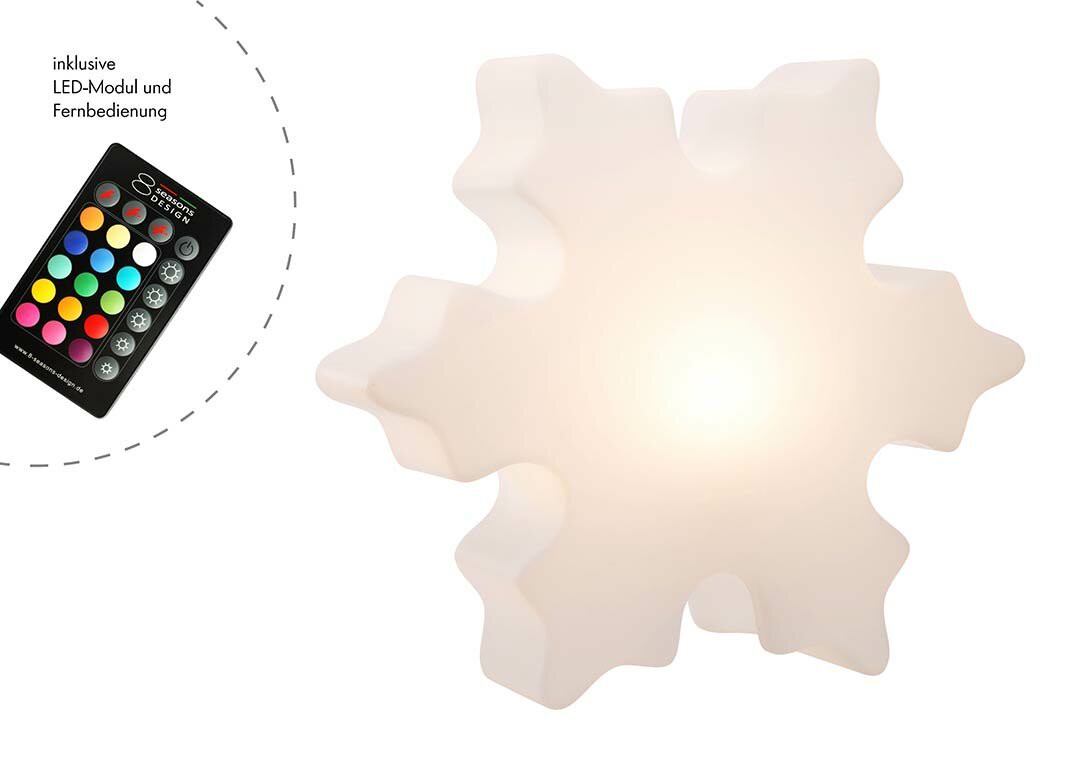 8 Seasons Design Dekoleuchte Shining Crystal LED RGB 40 cm weiß