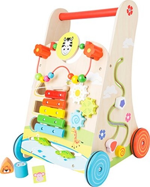 Small foot® Lauflernwagen Blumenwiese – Holzspielzeug für Kleinkinder - Gut