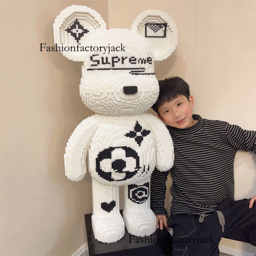 Célébrité Internet Super grand ours Small Particle Bloc de montage Puzzle Toy Girl Girl Series Puzzle Gift Ornement D5 82