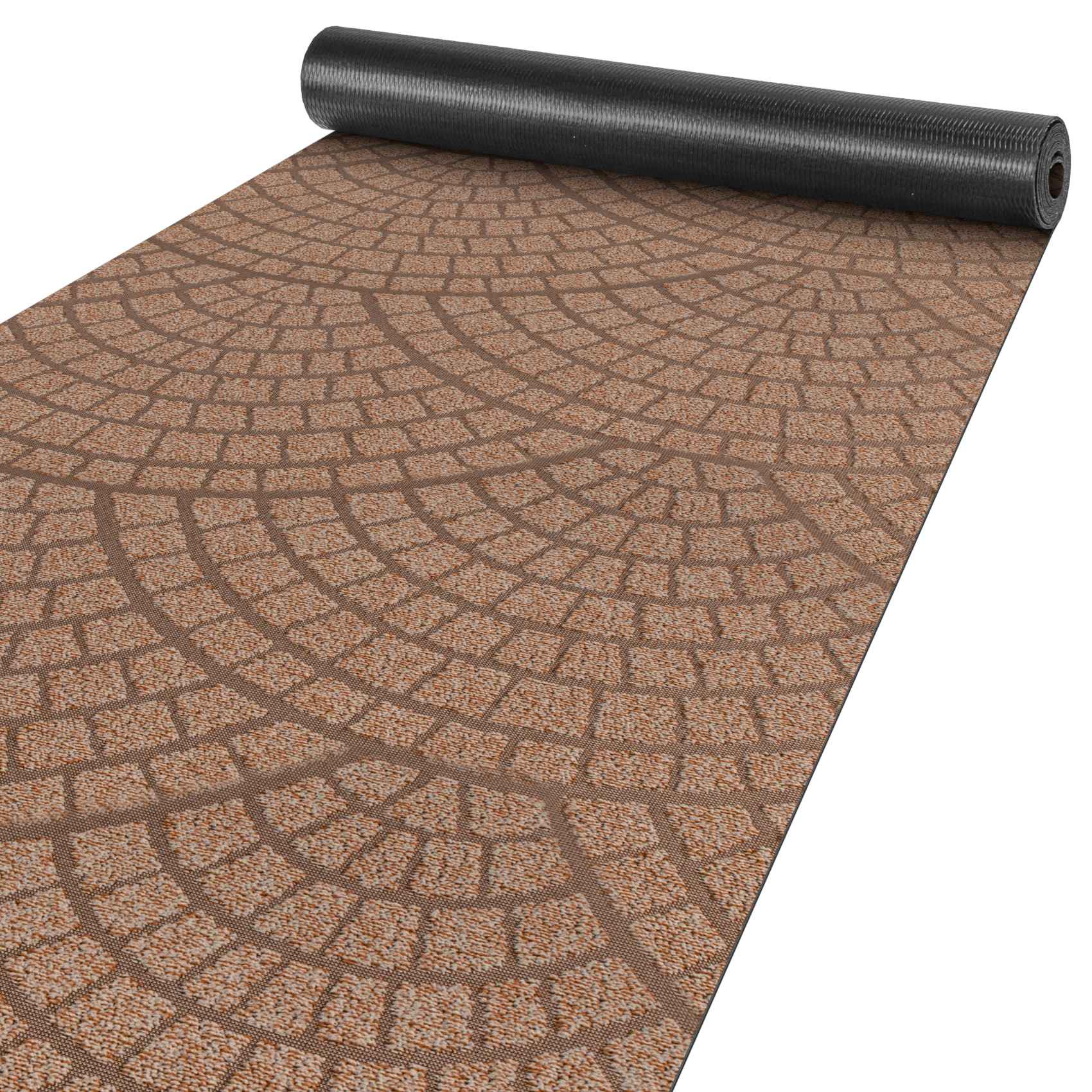 Läufer Flur Teppichläufer Küchenläufer Premium Läufer waschbar Davis Breite 50cm Braun 100x50cm