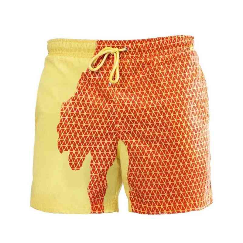 Shorts Custom Summer Color Change Quick Dry Men Beach Casual Pants Thermo Sensitive Quick-drying Swimwear Boardshort