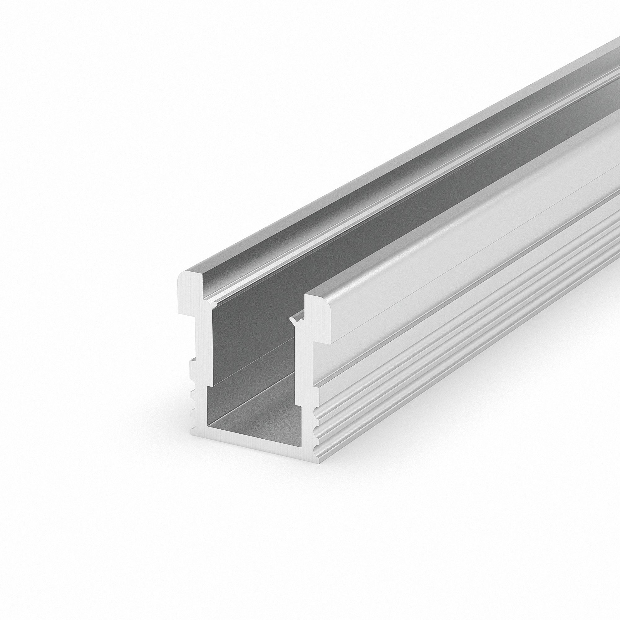 LED Profile in silber P24-1 100CM ohne Abdeckung für LED Streifen bis 16,2mm Breite