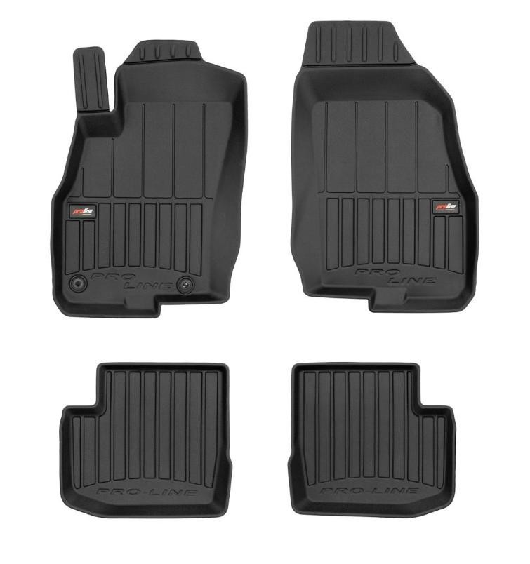 FROGUM 3D426436 Set autokobercov predne a zadne, Mnożstvo: 4, čierna, Guma