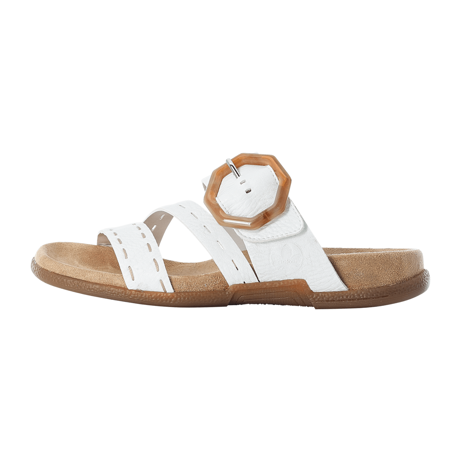 Rieker Pantolette bis 30mm Absatz für Damen, weiß, Größe 37 EU