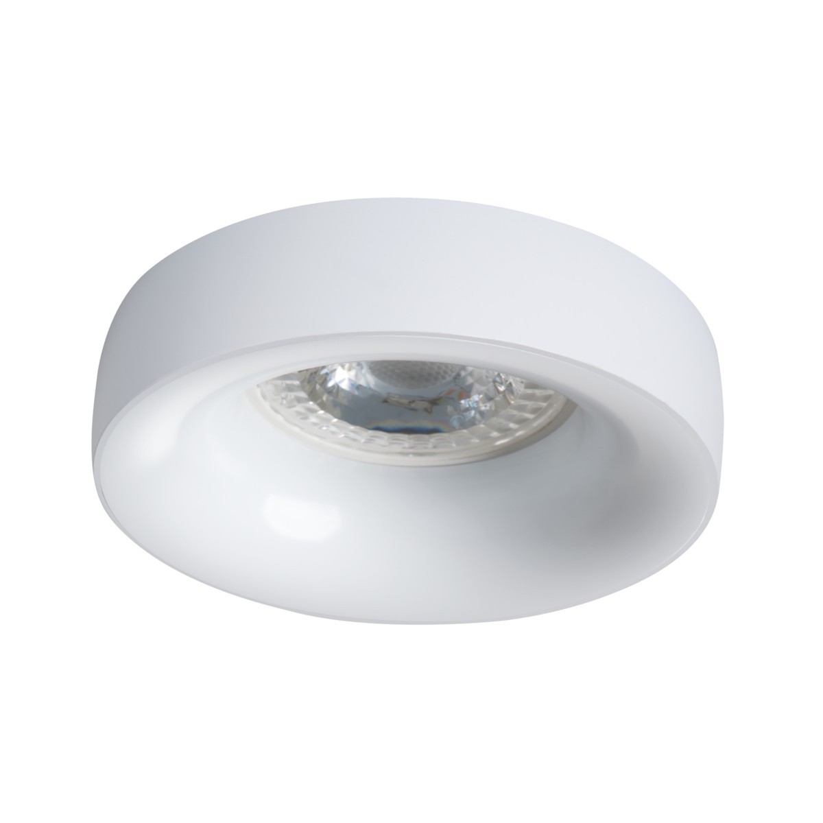 SET Einbaustrahler, Einbauspot, Einbaurahmen Aluminiumlegierung weiß, starr, rund BØ70mm + LED Leuchtmittel & GU10 Sockel wählbar