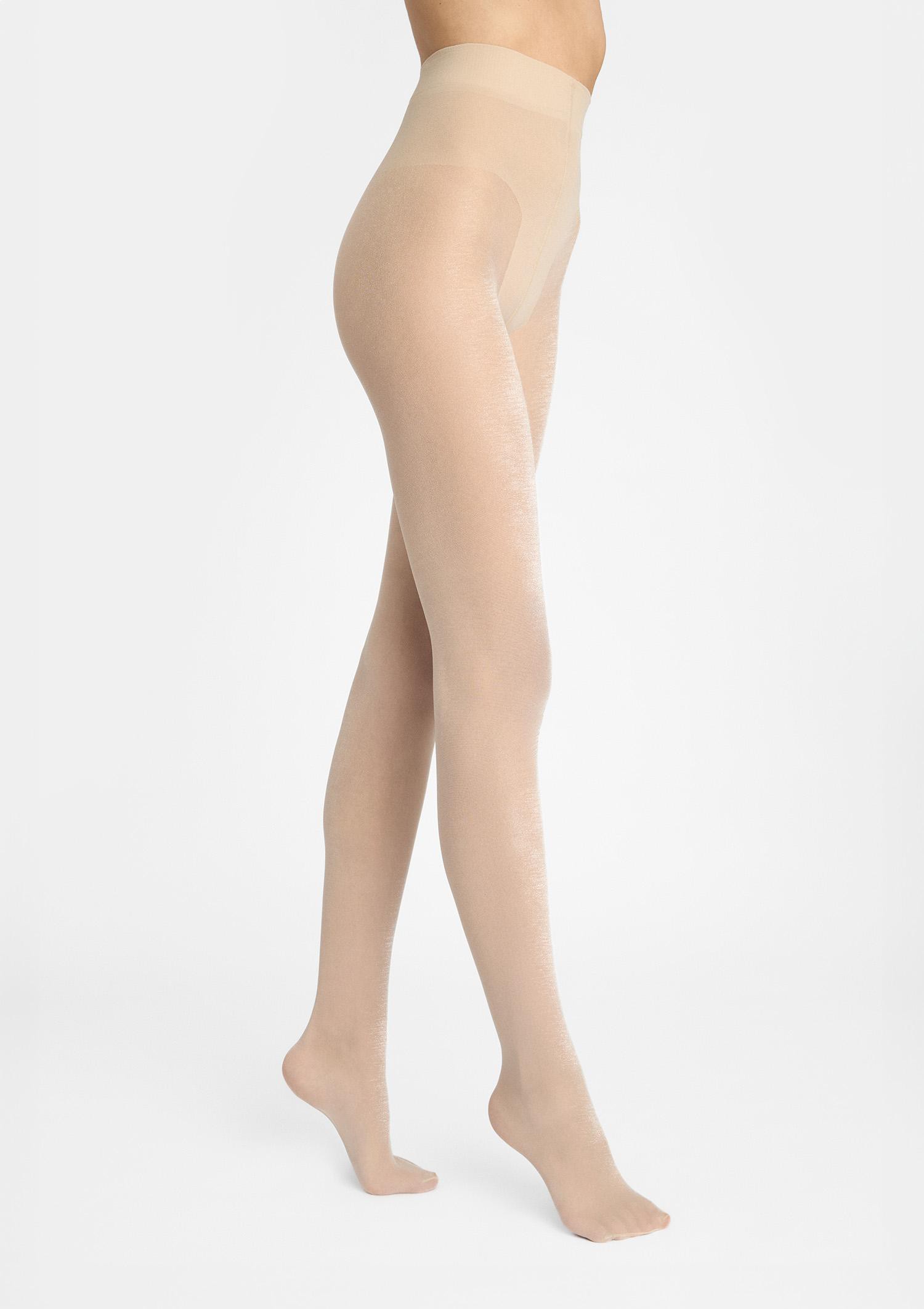 Hochglänzende Damenstrumpfhose Creme Shine 30 Marilyn