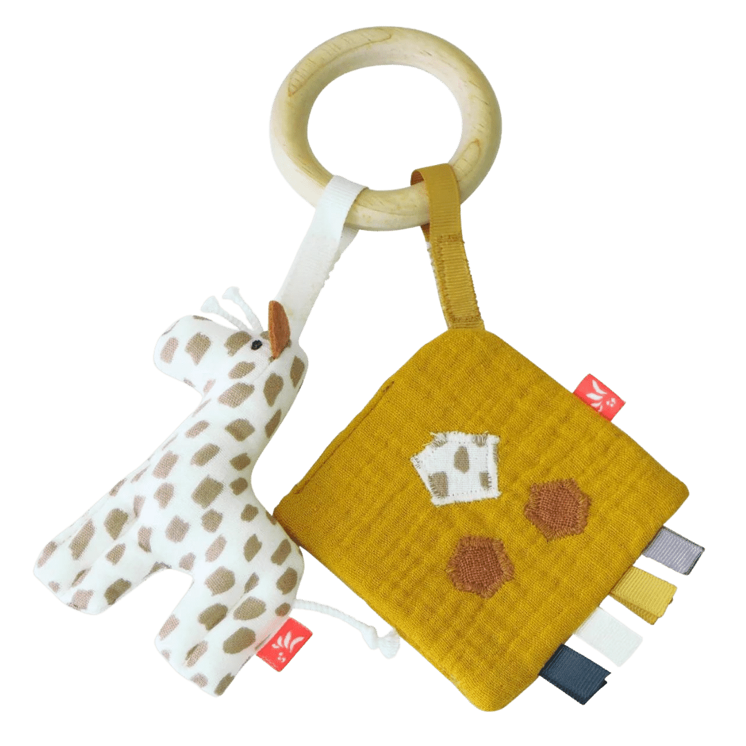 Beißring mit Giraffe und Knistertuch