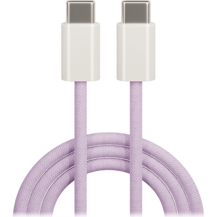 MAXLIFE USB-A/USB-C Nylon Kabel 1m lila