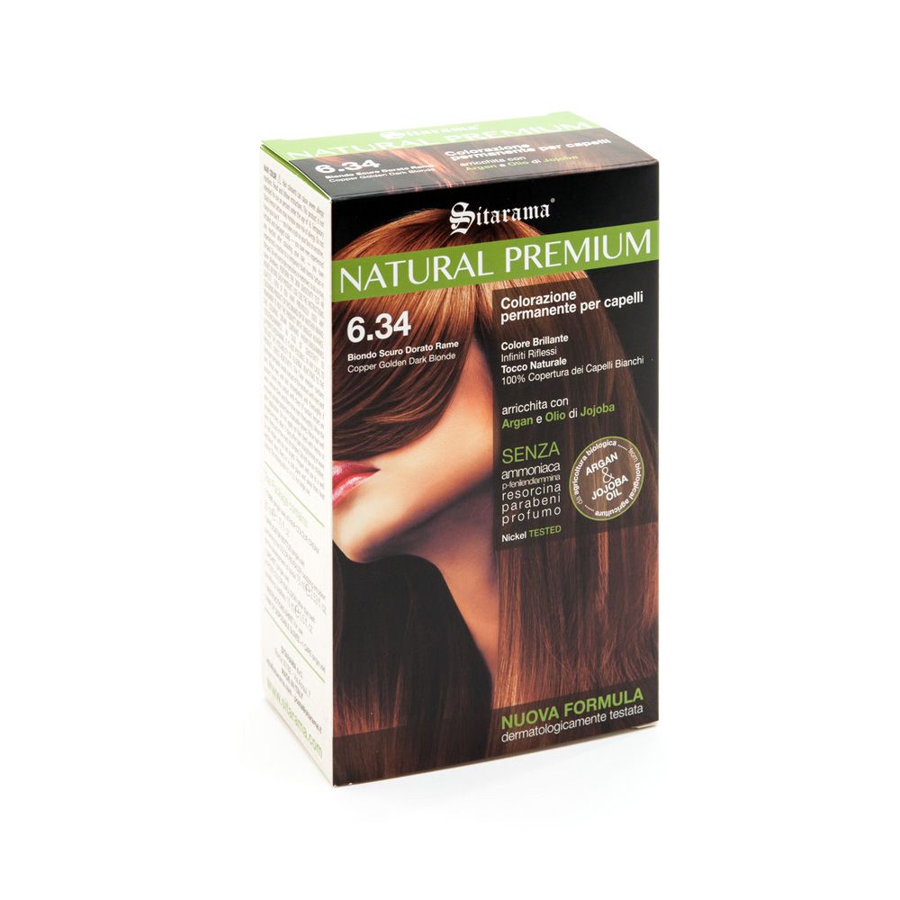 NATURAL PREMIUM Permanente Haarfarbe Creme 6 34 Dunkelgoldenes Kupferblond